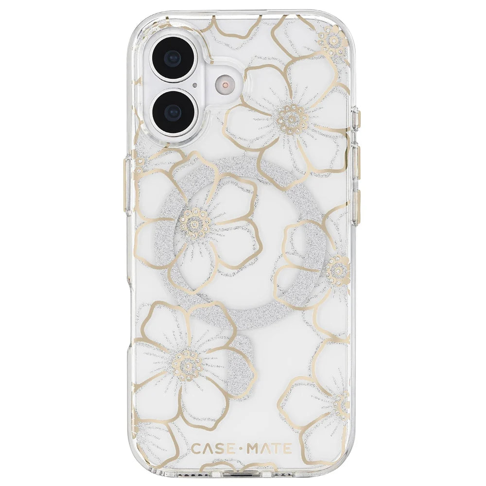 Case-Mate iPhone 17 Series Floral Gems Gold MagSafe Case