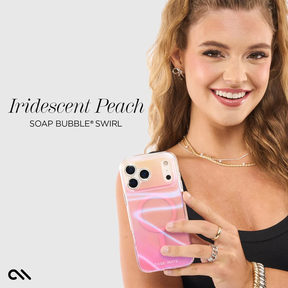 Case-Mate iPhone 17 Series Peach Bubble MagSafe Case