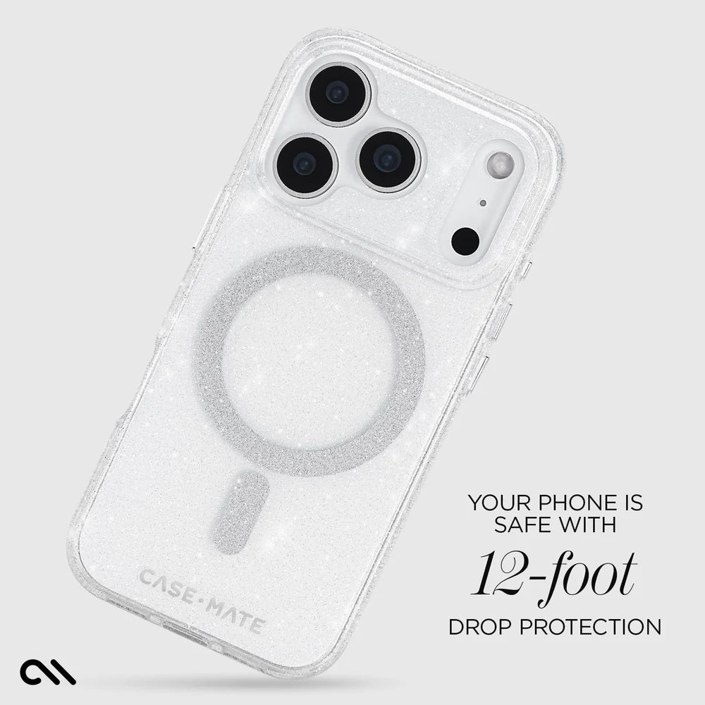 Case-Mate iPhone 17 Series Twilight Silver Twinkle MagSafe Case