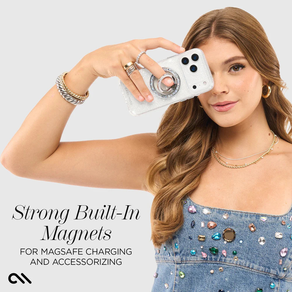 Case-Mate iPhone 17 Series Twilight Silver Twinkle MagSafe Case