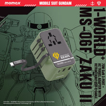 Load image into Gallery viewer, [Mobile Suit Gundam - Limited Edition] Momax UA18 1-World+ 70W 3-Port Travel GaN Charger with Built-in USB-C Cable

