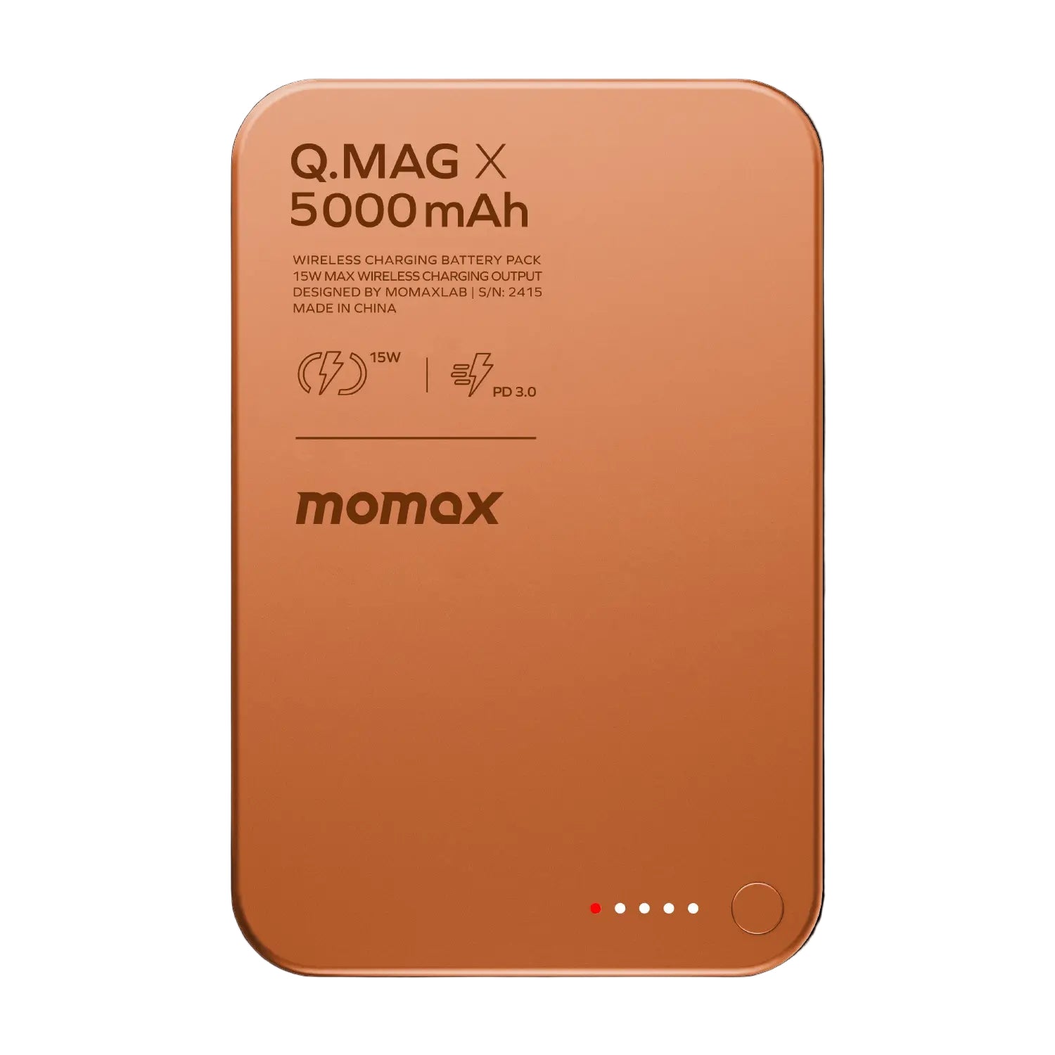 [CCC Certified] Momax [IP116A] Q.MAG X 15W Magnetic Wireless Powerbank 5,000mAh