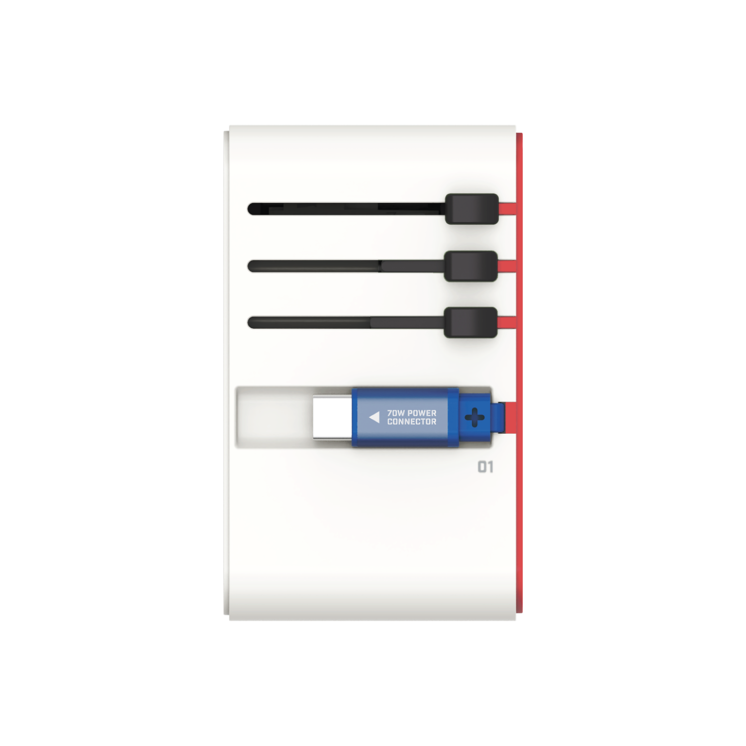 [Mobile Suit Gundam - Limited Edition] Momax UA18 1-World+ 70W 3-Port Travel GaN Charger with Built-in USB-C Cable