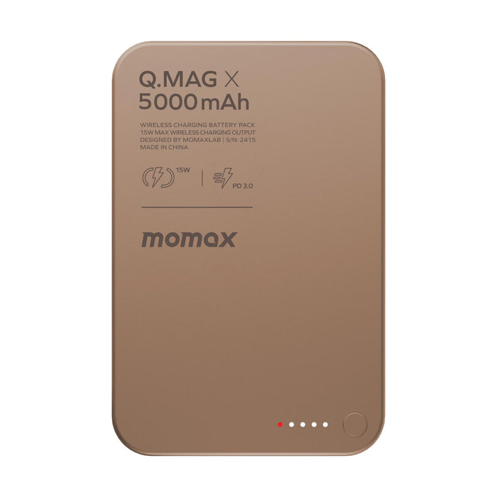 [CCC Certified] Momax [IP116A] Q.MAG X 15W Magnetic Wireless Powerbank 5,000mAh