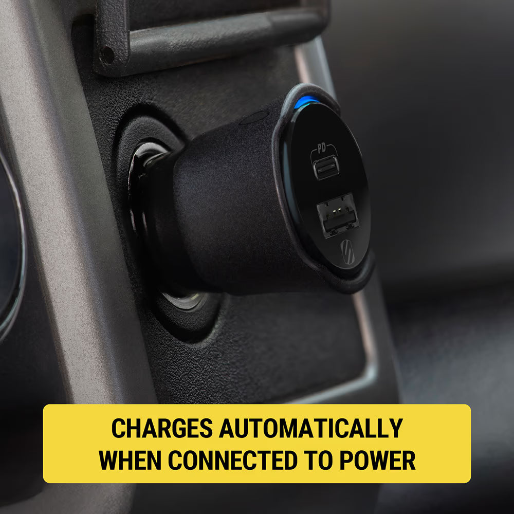 Scosche FOUNDIT CHARGE - Car Charger w/ locator [works with Apple Find My & Find Hub]