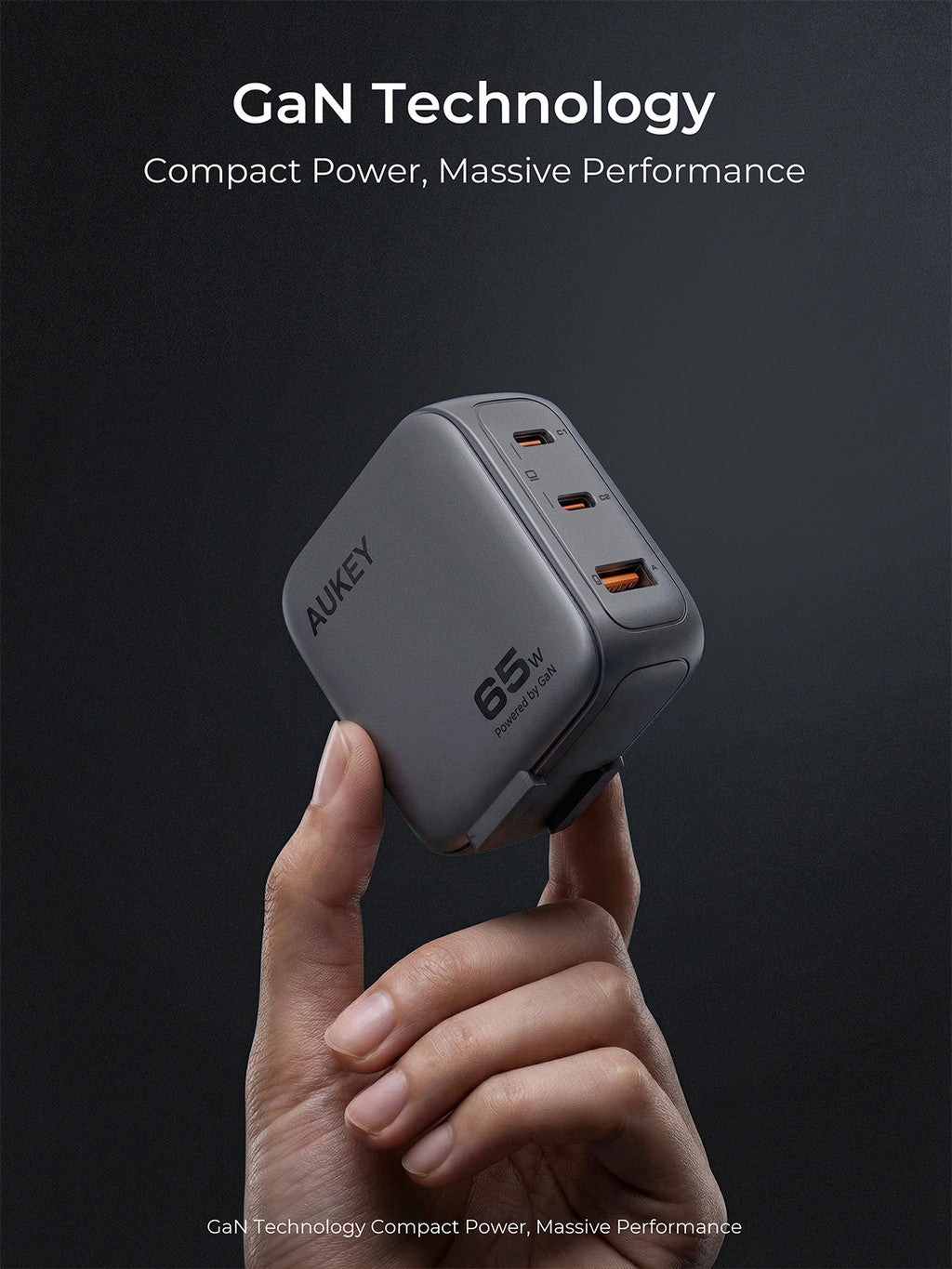 Aukey PA-B8 Nova PinS 65W GaN Wall Charger EU UK US TH Interchangeable Plugs