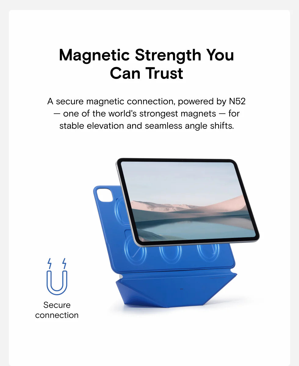 MOFT Dynamic Folio for iPad Pro 11 (2024/2025) / Pro 13 (2024/2025) / Air 13 (2025/2024) & Pro 12.9 (4-6th Gen) / 10 & 11th Gen / Mini 6 & 7th Gen / Pro 11, 2-4th Gen & Air 4-7th Gen