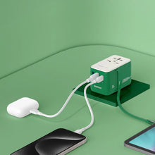 Load image into Gallery viewer, Momax UA20 1-World+ 25W 3-Port AC Travel Adapter w/ Built-in USB-C Cable
