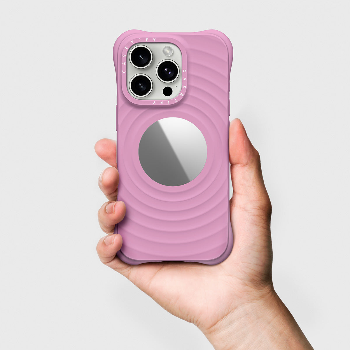 CASETiFY Magsafe The Ripple Mirror Case for iPhone 16 Pro Max / 16 Pro - Radish