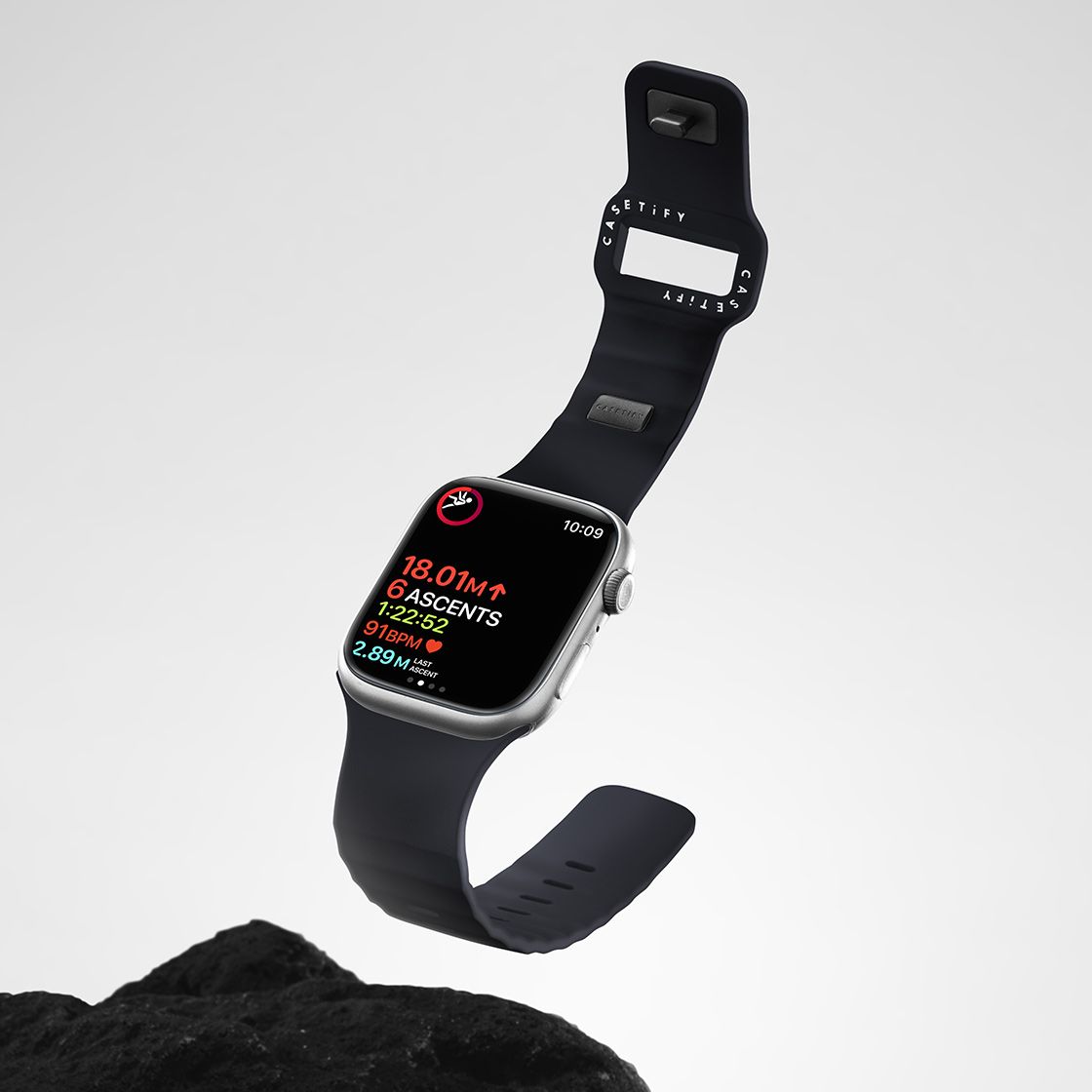 CASETiFY Apple Watch Band Bounce Band (42mm/44mm/45mm/49mm) - Black