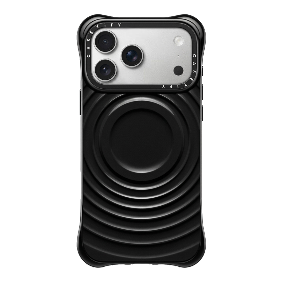 CASETiFY Magsafe Glossy Ripple Case for iPhone 17 Series - Black