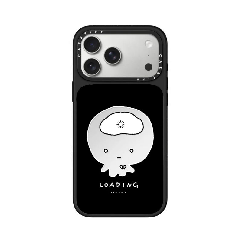 CASETiFY Magsafe Mirror Case for iPhone 18 / 17 Series - System Loading Silver On Black