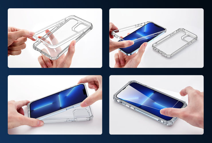 ESR iPhone 13 Pro Max Air Armor 360 Tough Case with Tempered Glass Set - Clear