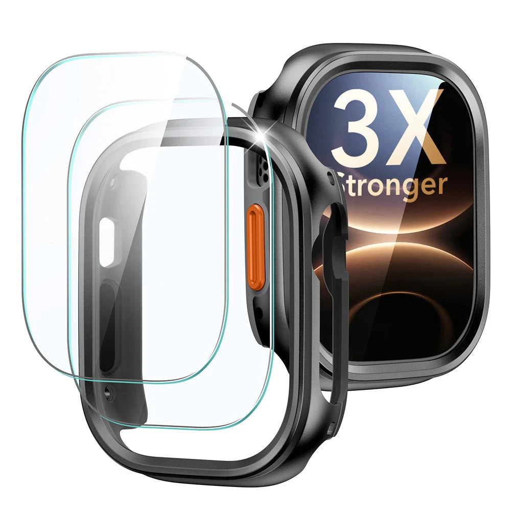 ESR Apple Watch Ultra 3 (49mm) Armorite Pro Protection Set (1 Case + 2 Tempered Glass)