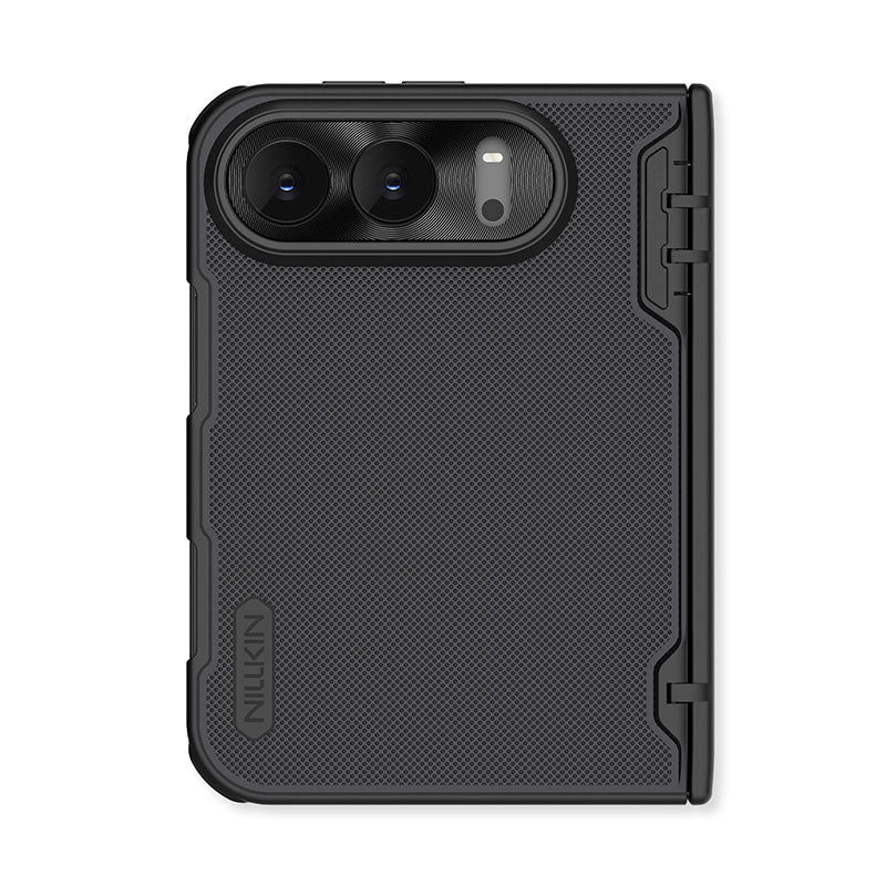 Nillkin iPhone Duo Super Frosted Shield Fold Magnetic Case - Black / Transparent Black