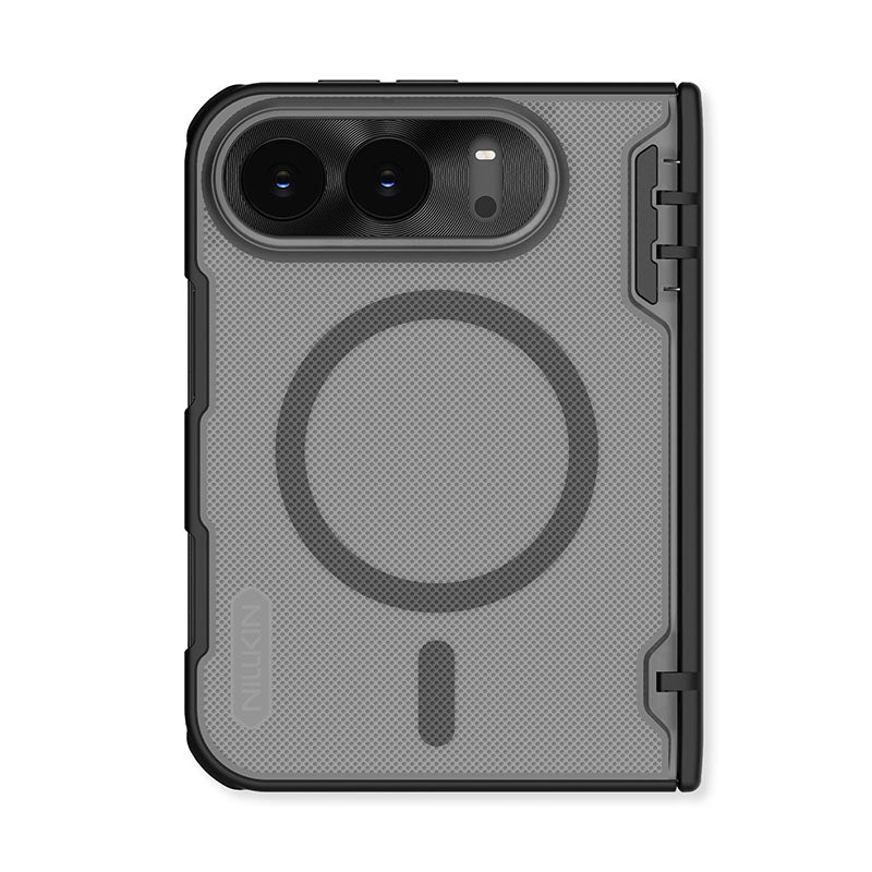 Nillkin iPhone Duo Super Frosted Shield Fold Magnetic Case - Black / Transparent Black