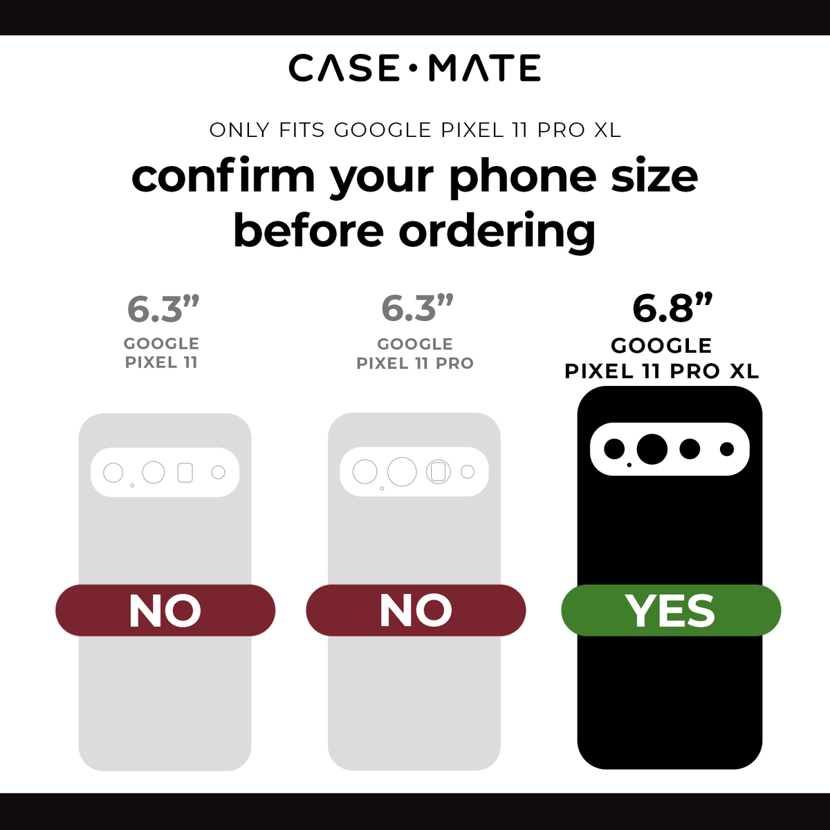Case-Mate Google Pixel 11 Pro / Pro XL - Tough Magnetic Case - Black