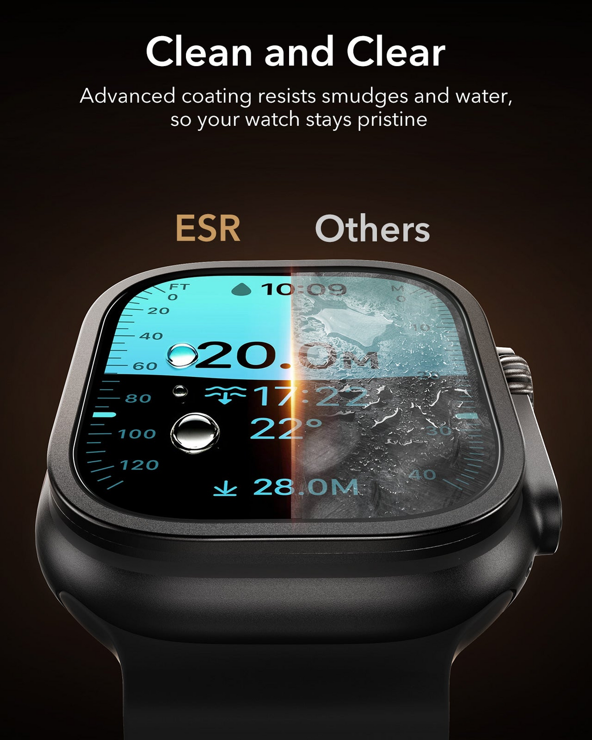 ESR Apple Watch Ultra 49mm Armorite® Pro Tempered Glass (2pcs Pack) - For Apple Watch Ultra 3/ Ultra 2/ Ultra (49mm)
