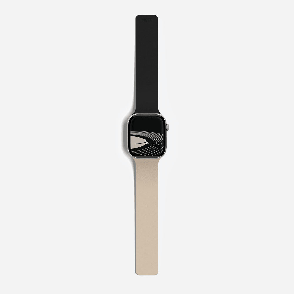 MOFT Snap Watch Band for Apple Watch 40mm/41mm/42mm & 44mm/45mm/46mm/49mm - Jet Black Beach White