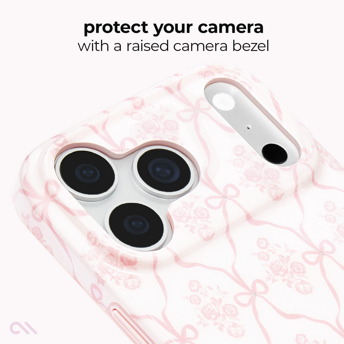 Case-Mate iPhone 18 / 17 Pro / Pro Max Trellis Bow MagSafe Case - Ballet Pink