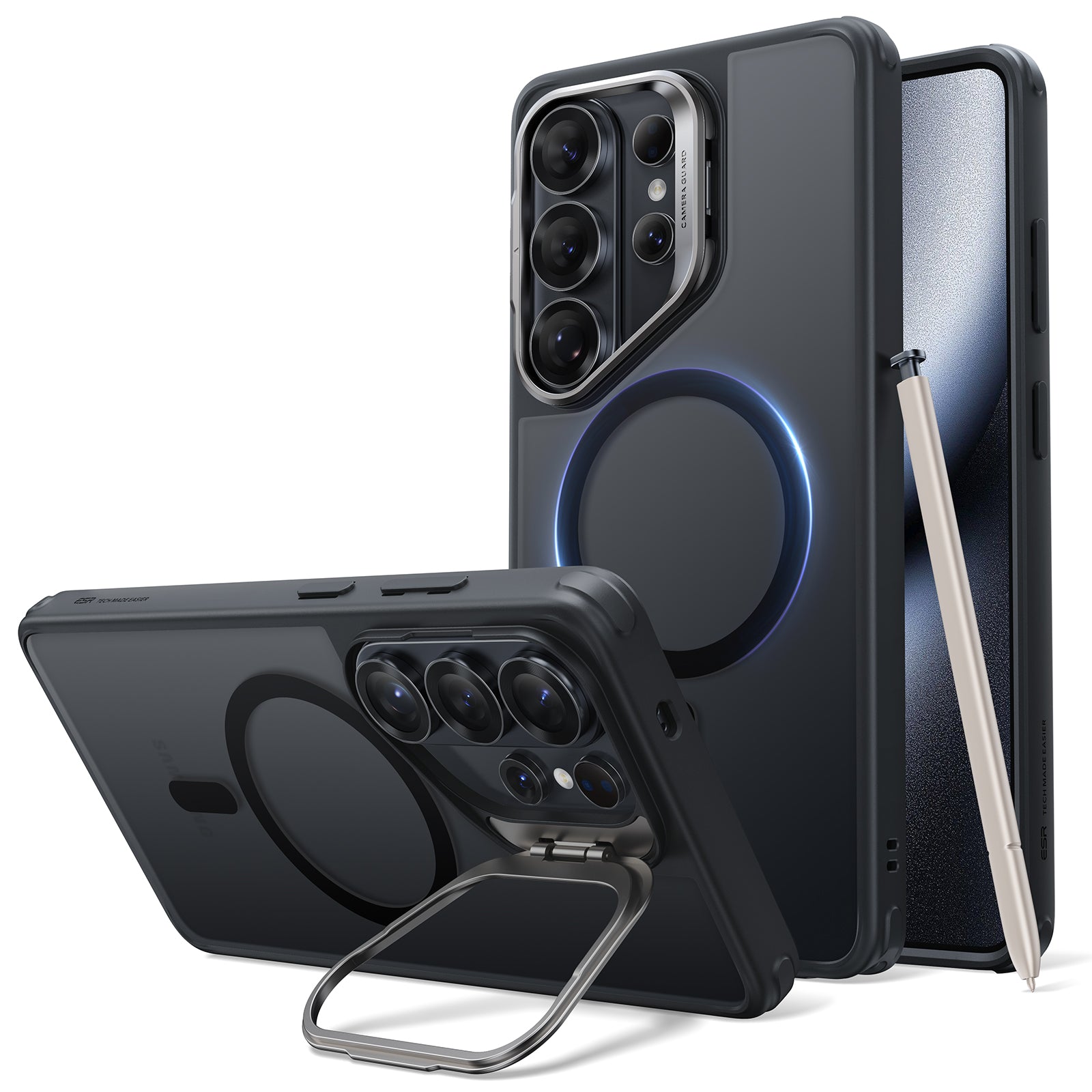 ESR Samsung Galaxy S26 Ultra Classic Hybrid Magnetic Case with Stash Stand (HaloLock)