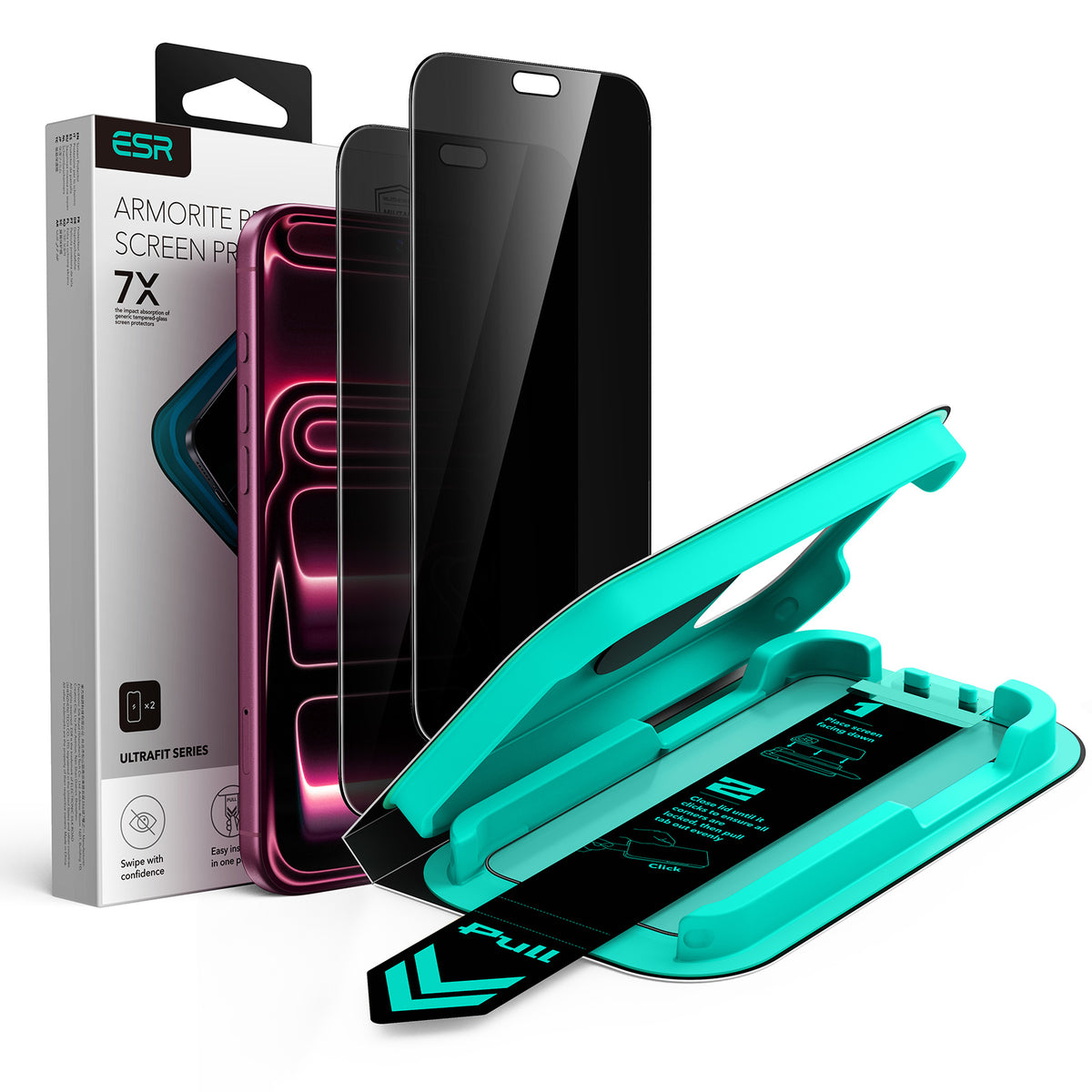ESR iPhone 18 / 17 Pro / Pro Max - UltraFit Armorite Pro Privacy Screen Protector 2pc Pack
