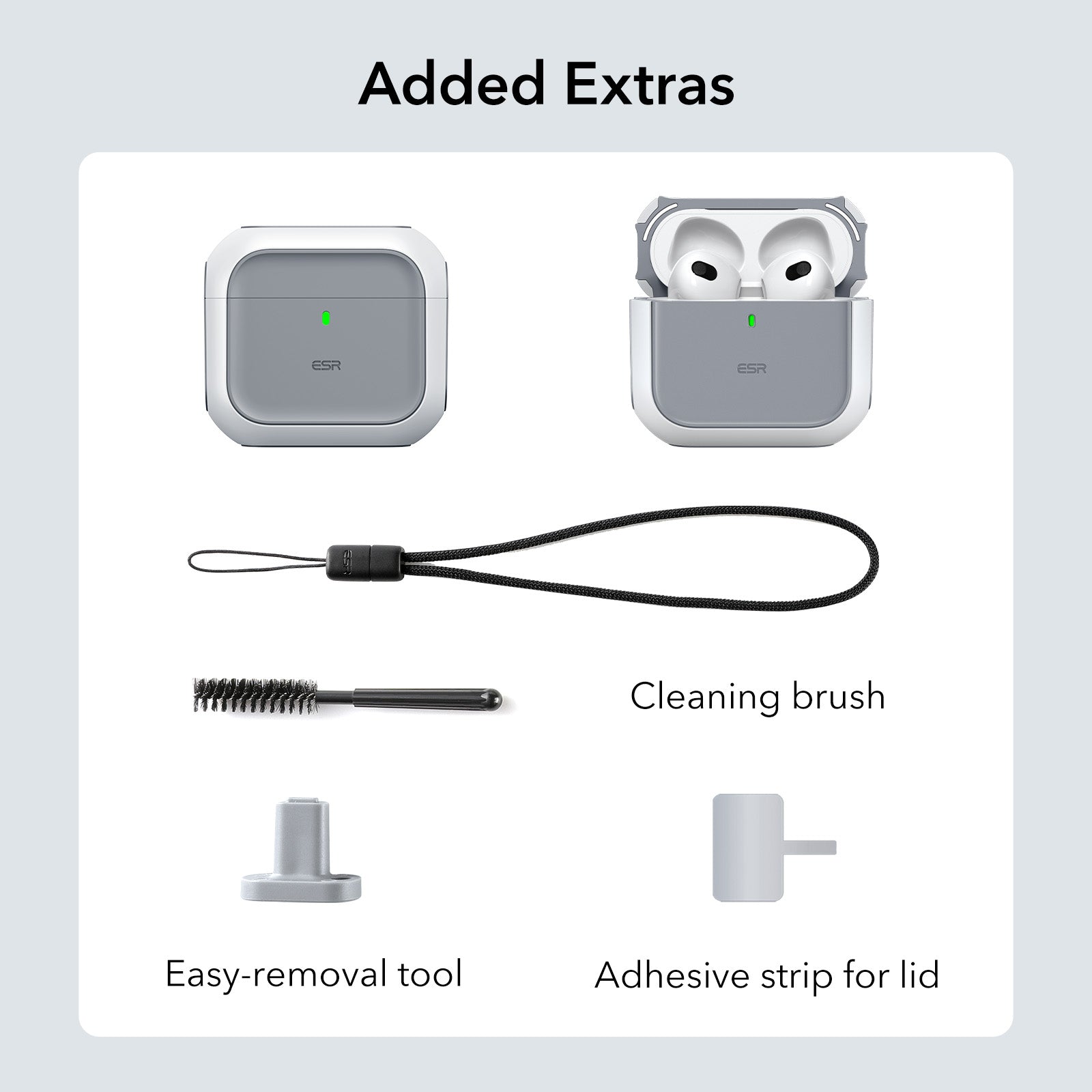 ESR AirPods 4 Orbit Hybrid Case with HaloLock