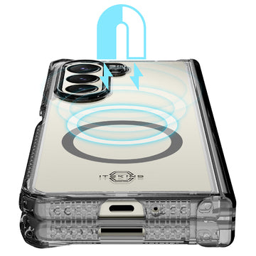 ITSKINS Z Fold 5 HYBRID R//Black HINGE Compatible with MagSafe