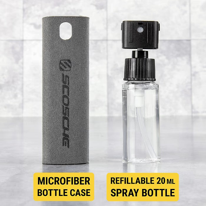 Scosche 2-in-1 Screen Cleaning Portable Mister with Microfiber Bottle Wiper