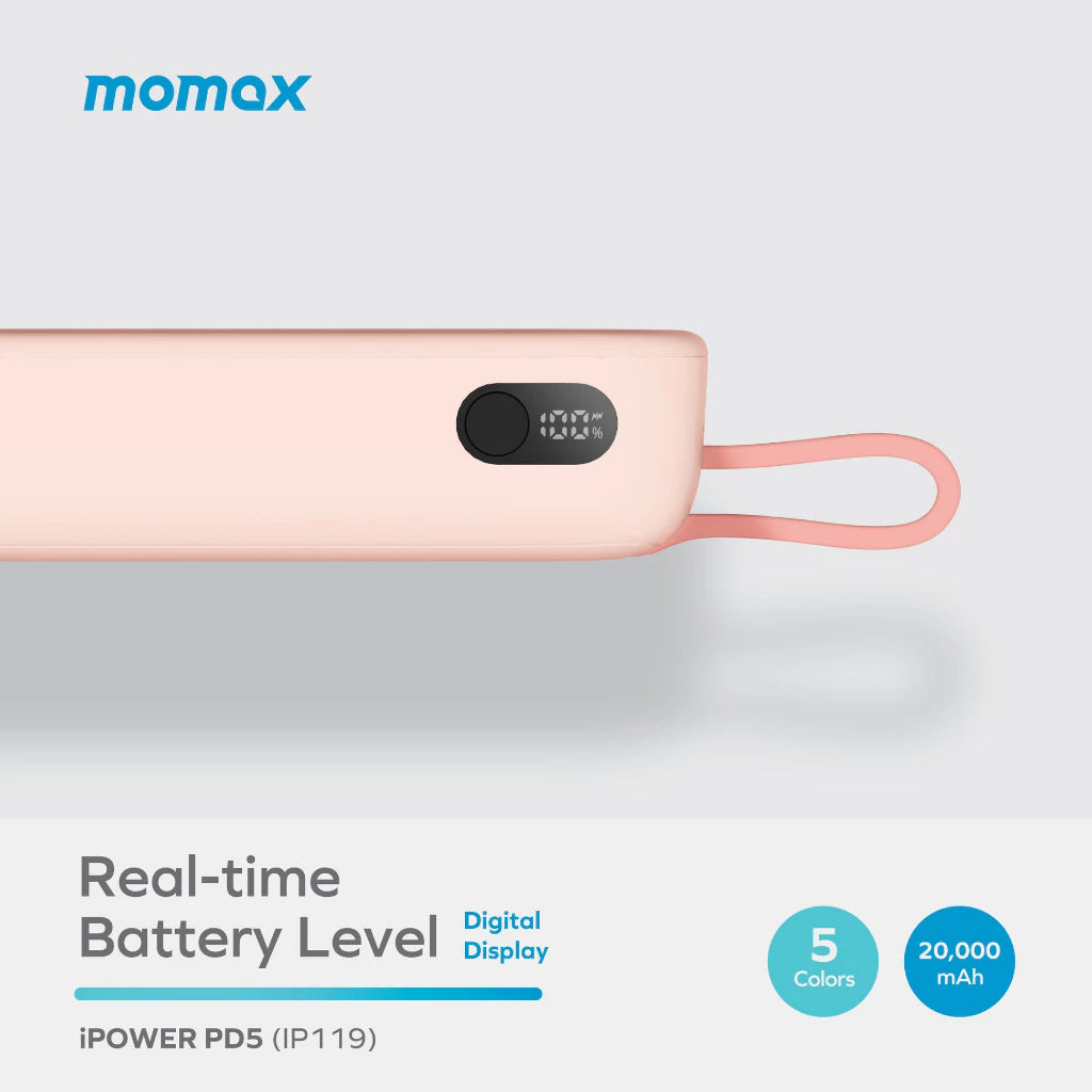 Momax [IP119] iPower 20W PD5 Powerbank 20,000mAh