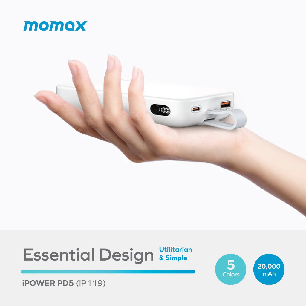 Momax [IP119] iPower 20W PD5 Powerbank 20,000mAh
