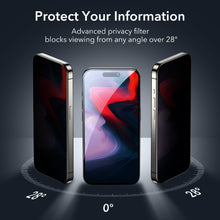 Load image into Gallery viewer, ESR iPhone 16 Series Tempered Glass Privacy Screen Protector 1pc Pack
