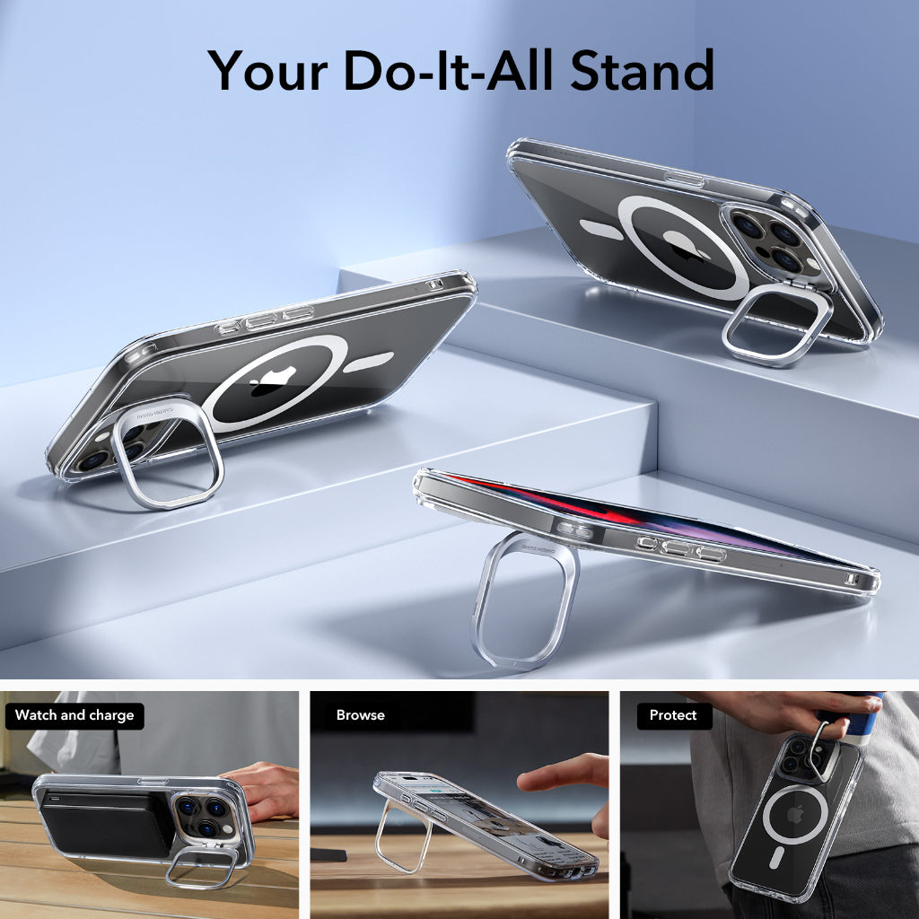 ESR iPhone 16 Series Classic Hybrid MagSafe Case with Stash Stand (HaloLock)