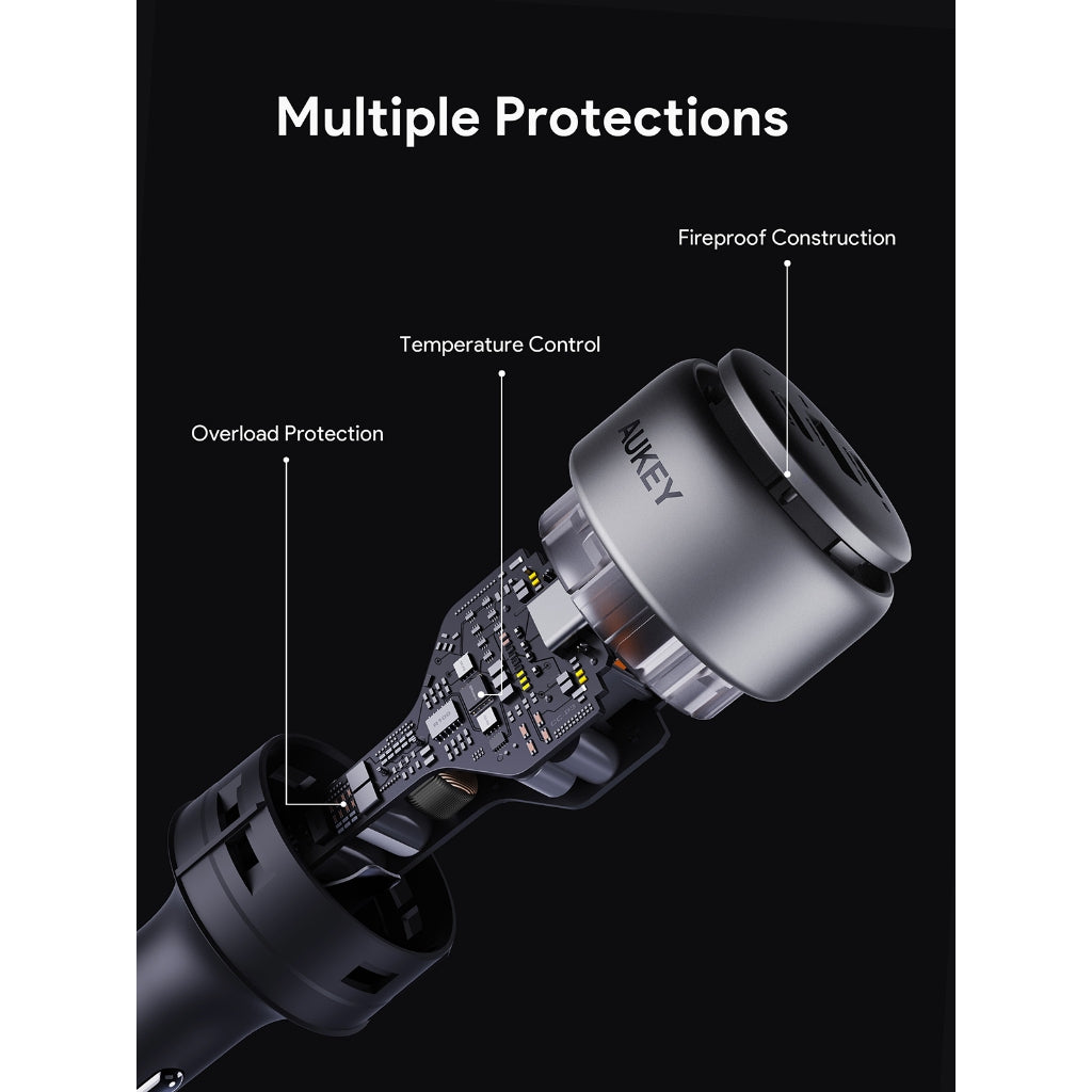 Aukey CC-P3 Pathfinder Mix 3 100W Fast Charging Car Charger
