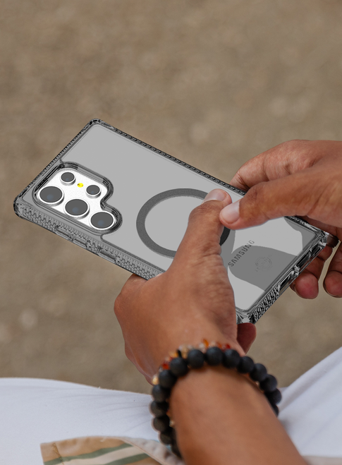 ITSKINS Samsung Galaxy S24 Ultra Hybrid R Vapor (MagSafe Compatible) - Smoke