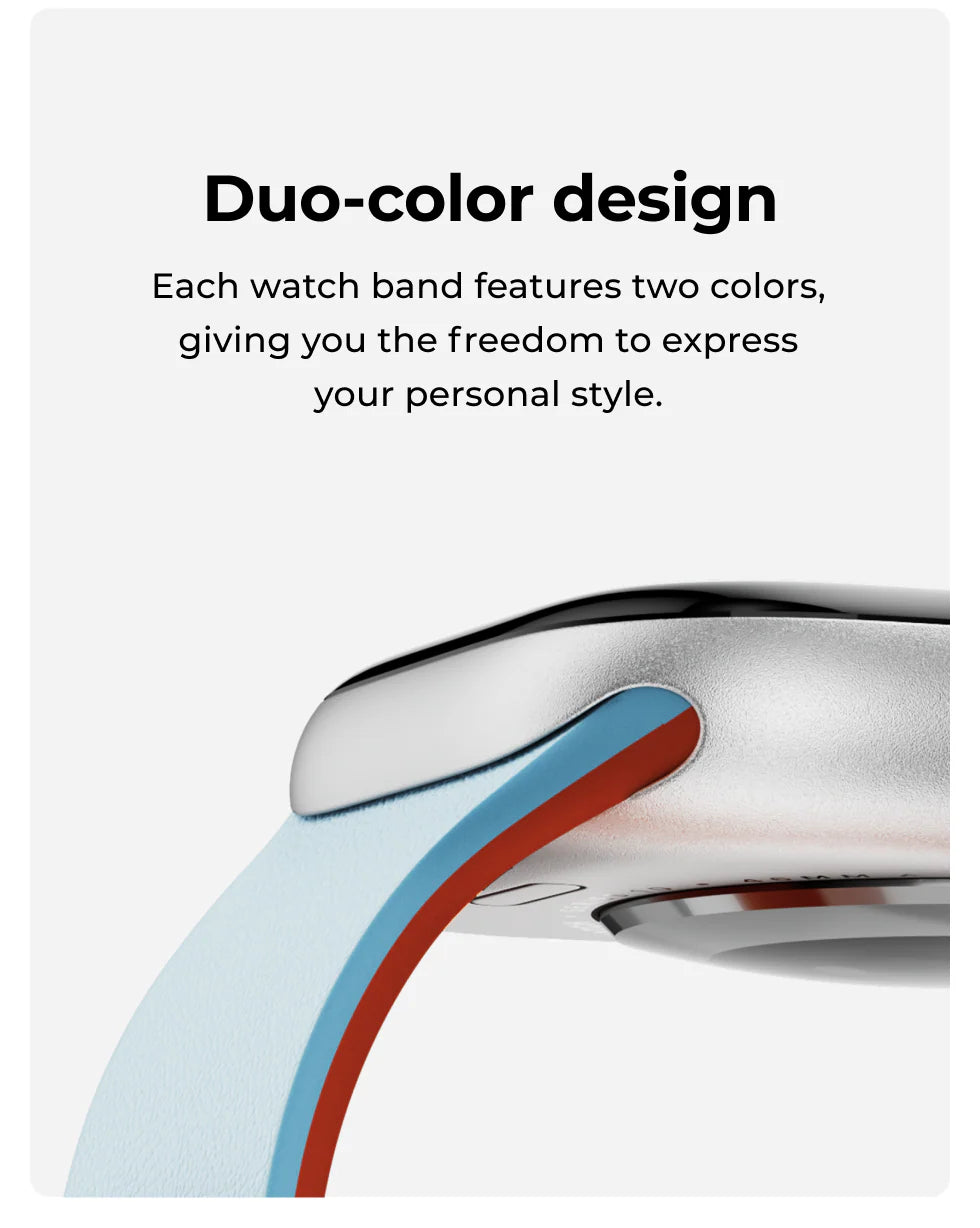 MOFT Snap Watch Band for Apple Watch 40mm/41mm/42mm & 44mm/45mm/46mm/49mm - Jet Black Beach White