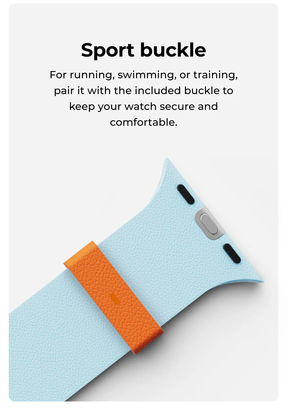 MOFT Snap Watch Band for Apple Watch 40mm/41mm/42mm & 44mm/45mm/46mm/49mm - Jet Black Beach White