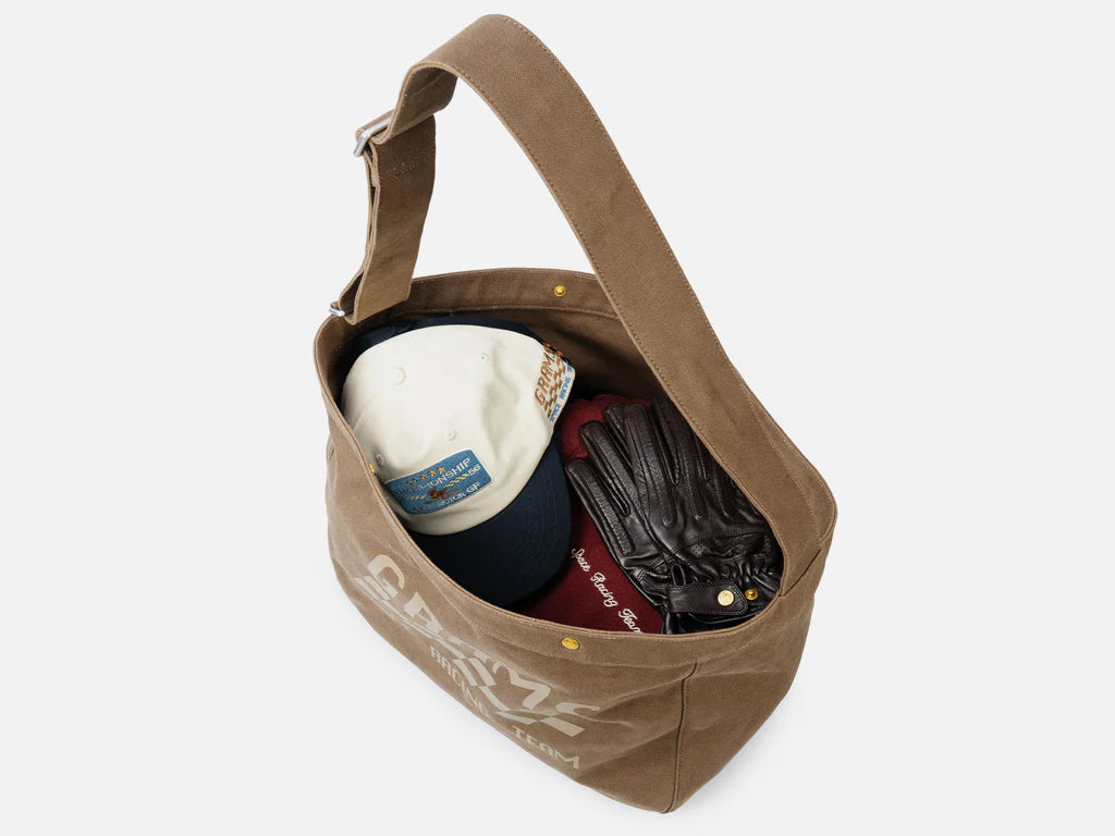 [Limited Edition] Grams(28) 184 Weekender Tote Bag - Pebbled Suede Dark Brown x MV Agusta