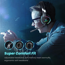 Load image into Gallery viewer, SoundPEATS G1 Gaming Headset with Microphone Over Ear, 50mm Drivers Stereo Sound, 3 RGB Colors
