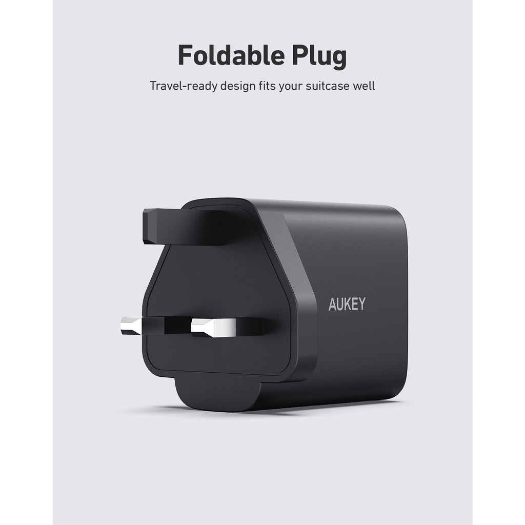 Aukey PA-F3S 32W Swift Series PD Dual USB-C & USB-A Wall Charger (24 Months Warranty)