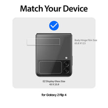 Load image into Gallery viewer, Whitestone Dome EZ Glass Samsung Galaxy Z Flip 4 Tempered Glass Screen Protector with Hinge Cover Film - 2 PACK
