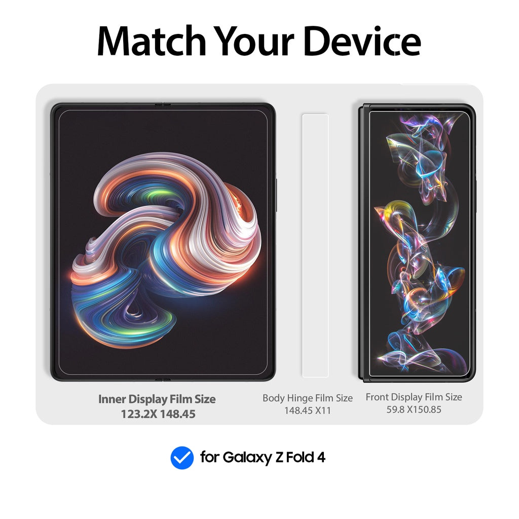 Whitestone Dome GEN Film Samsung Galaxy Z Fold 4 Hard Coated with Hinge Cover Film - PET Film Screen Guard