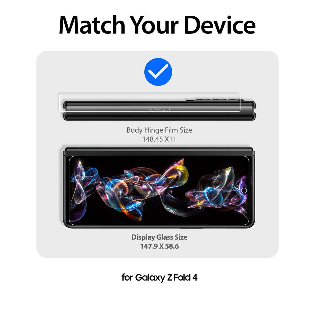 Whitestone Dome Glass Samsung Galaxy Z Fold 4 Full Tempered Glass Shield with Liquid Dispersion Tech - 2 PACK