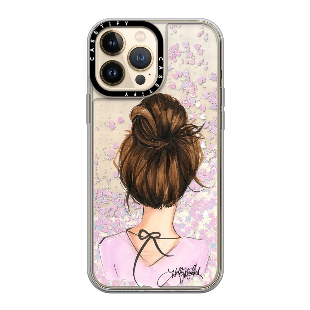 Casetify Liquid Glitter Case for iPhone 13 Pro - Brunette Bun