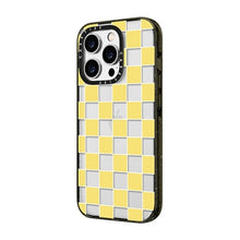 Load image into Gallery viewer, Casetify &quot;Yellow checkers, retro seventies squares&quot; Impact case for iPhone 14 Plus / 14 Pro / 14 Pro Max
