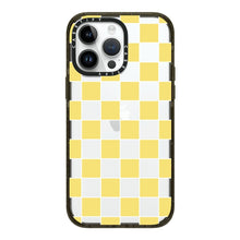 Load image into Gallery viewer, Casetify &quot;Yellow checkers, retro seventies squares&quot; Impact case for iPhone 14 Plus / 14 Pro / 14 Pro Max
