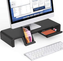 Load image into Gallery viewer, MONO Dsign Desktop Monitor Stand with Built in Storage and Phone Stand
