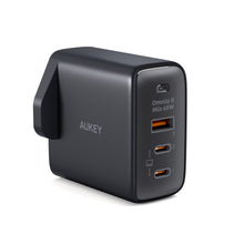 Load image into Gallery viewer, Aukey PA-B6T Omnia II 3-Port 65w PD &amp; Super Fast Charging (PPS) Wall Charger with GaN Power Technology
