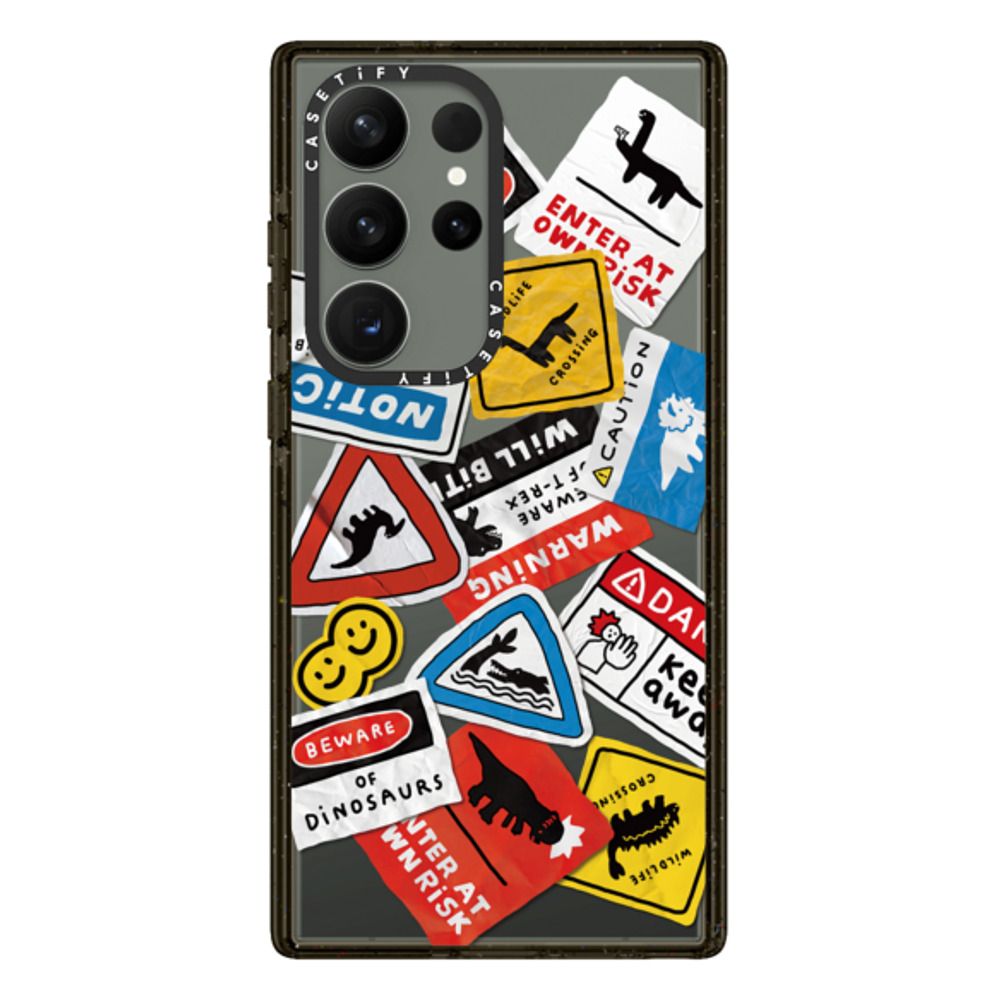 Casetify "Beware of Dinosaurs" Impact Case for Samsung Galaxy S23 Plus / S23 Ultra
