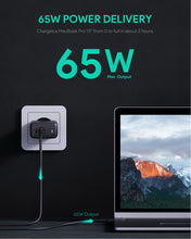 Load image into Gallery viewer, Aukey PA-B4 Omnia Duo 65W Dual-Port PD Wall Charger with GaNFast Tech
